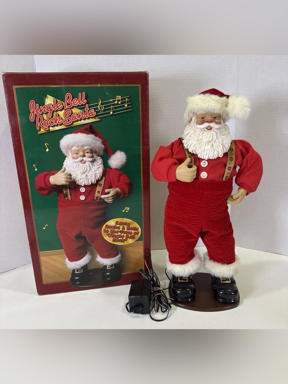 1998 Jingle Bell Rock Animated Musical Dancing Santa Claus Edition 1 Works Great